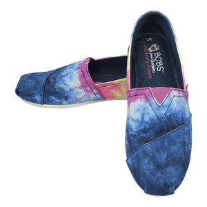 Skechers BOBS Swedish Phish Shoe US 7 UK 4 EU 37 Slip On Flats Tie Dye Fabric